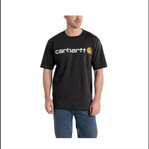 Carhartt Loose Fit Tee Monogram Big Hit Fire Logo Screen Print Graphic T Shirt L